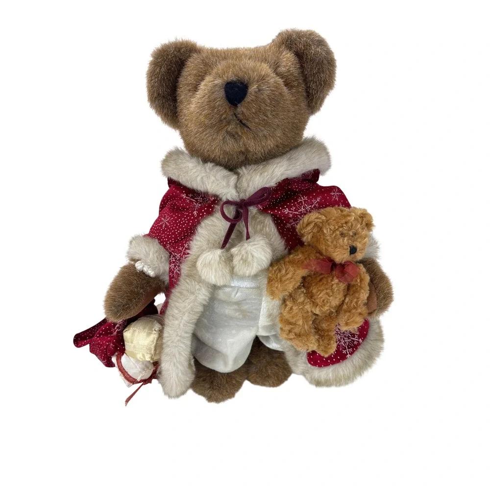 2003 Sasha & Nicholas Holiday Collectible Bear Red Velvet Cape Snowflake 15